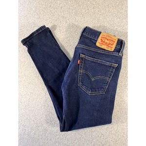 Levis 512 Slim Taper Mens 30x30 Cotton Stretch Dark Wash Denim Blue Jeans Zip